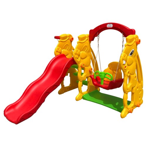 Scivolo coniglio con altalena - scivolo,